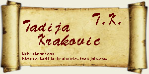 Tadija Kraković vizit kartica